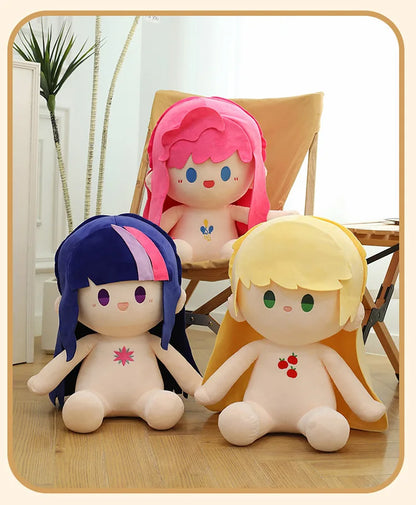 Kawaii 30/40/50cm  Movie Peripheral Cute Colorful Pony Cotton Doll Plush Toy Girl Soothing Sleep Pillow Birthday Gift Girl Doll