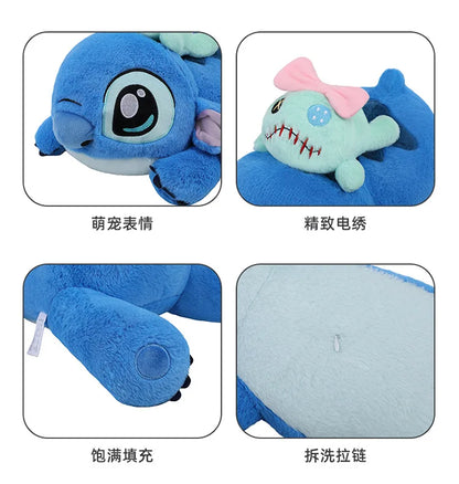 60/80/100cm Big Size Stitch Disney Anime Plush Stuffed Doll Kawaii Room Decoration Plushies Children's Pillow Holiday Gift