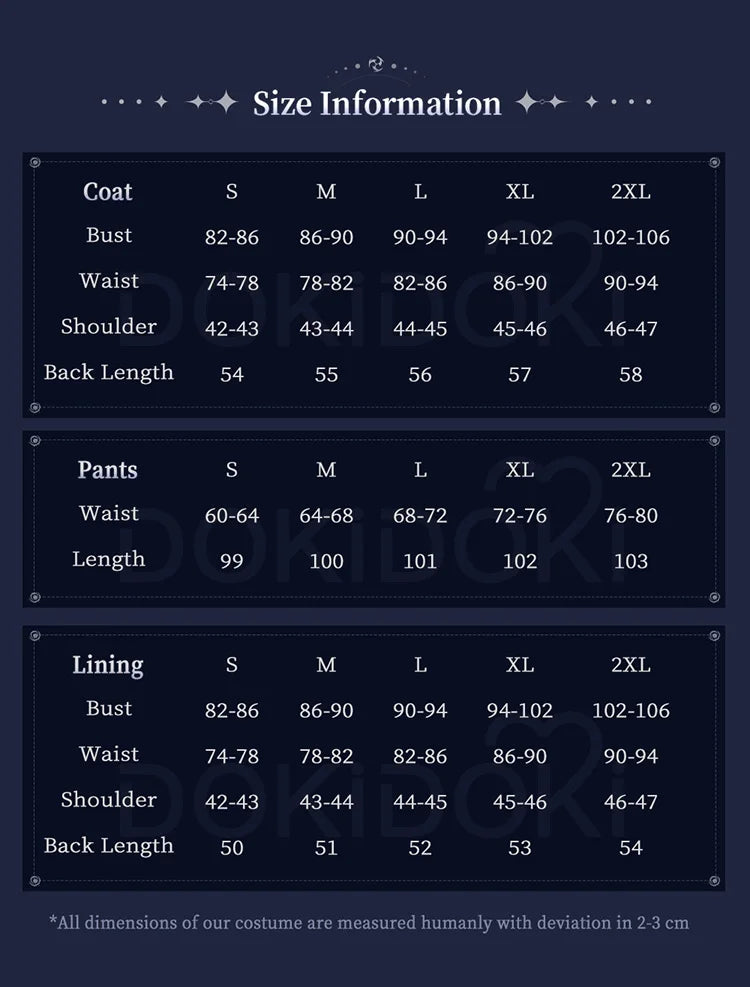 IN STOCK Flins Cosplay Costume Game Genshin Impact【S-3XL】DokiDoki-R Kyrll Chudomirovich Flins Men Halloween Costume Plus Size