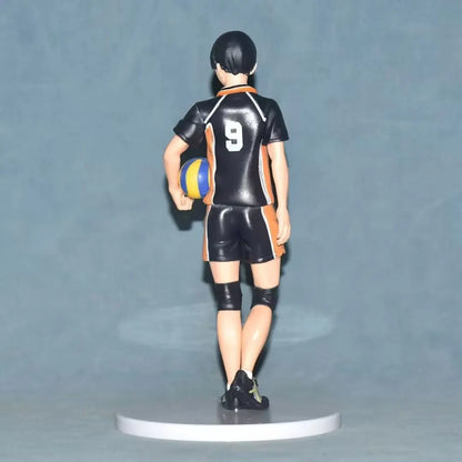 Anime Haikyuu Tobio Kageyama Shoyo Hinata Figure National Competition Net Jumping Pose 1/8 Model Toy Gift Aciton Figure 26cm