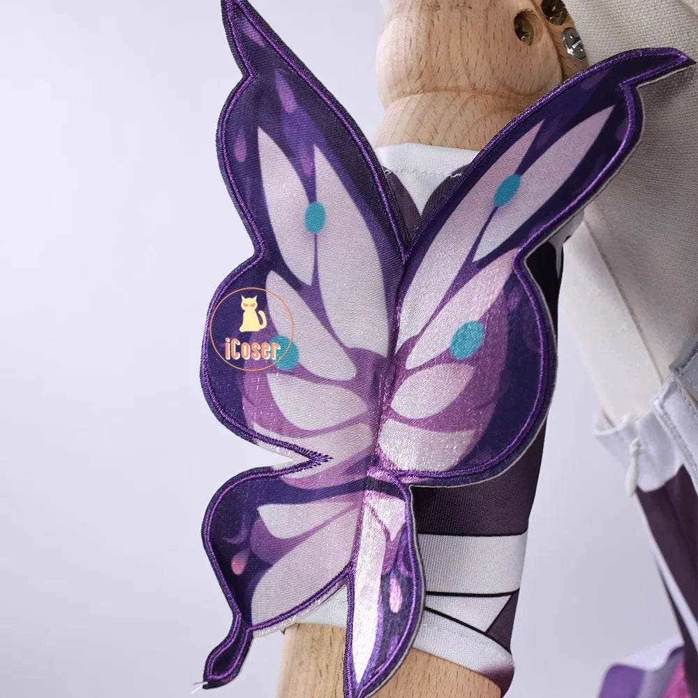 iCoser Honkai Star Rail Castorice Cosplay Costume Wig Dress Uniform Headwear Halloween Party for Women Girls Carnival Cos Props