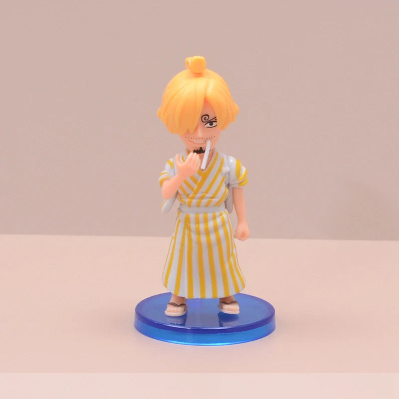 Hot 10Pcs/set One Piece Anime Figure Luffy Sanji Nami Zoro Chopper Frank Robin PVC Action Figure Model Children Dolls Gift Toys