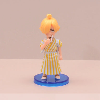 Hot 10Pcs/set One Piece Anime Figure Luffy Sanji Nami Zoro Chopper Frank Robin PVC Action Figure Model Children Dolls Gift Toys