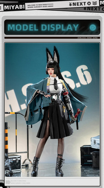 IN STOCK Hoshimi Miyabi Cosplay Costume Game Zenless Zone Zero Cosplay DokiDoki-SR Hoshimi Miyabi Cosplay Wig Women Halloween