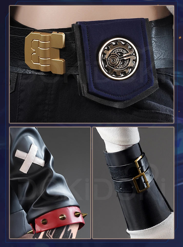 IN STOCK Vii Cosplay Costume Game Cosplay【S-3XL】DokiDoki-SR Women Suit Costume Cosplay Coat Black Suit Vii Tattoo Plus Size