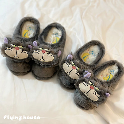 Cute Disney Lucifer Slippers Comfortable Indoor Home Shoes Kawaii Cartoon Anime Shoes Birthday Gifts for Autumn Winter Girl