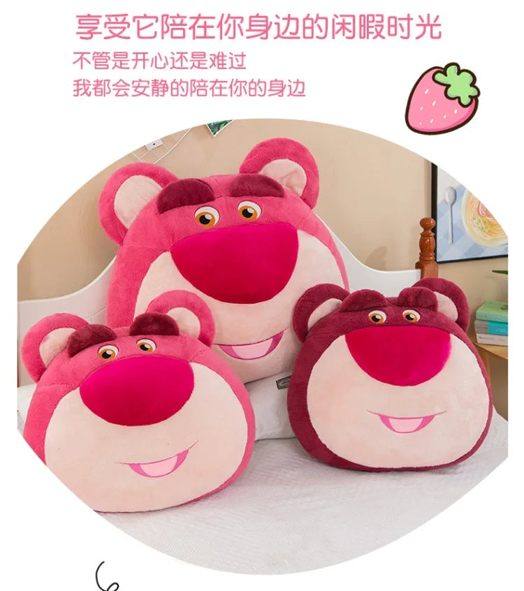 65cm Disney Toy Story 4 Strawberry Bear Cute Girl Heart Bear Backrest Plush Toy Doll Pillow Doll Cushion with Strawberry Flavor