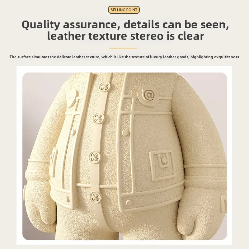 Cartoon Bear Figurine Resin Model Toy Collector Garage Kit Action Bear Figure Doll Collection Toys