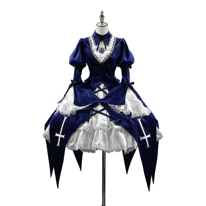 Suiginto Cosplay Costume Anime Rozen Maiden DokiDoki-SR  Suigintou Women Mercury Lampe Lolita Gothic Halloween Dress Suiginto