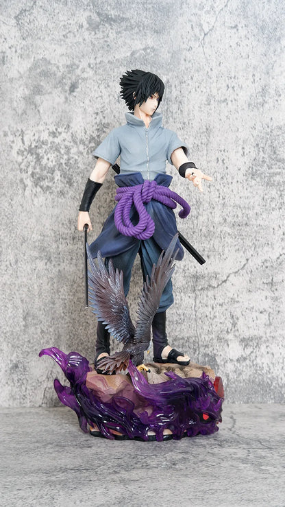 Anime Naruto Shippuden Figurine Naruto Uzumaki Uchiha Sasuke Action Figure 38cm PVC Toy Statue Collection Model Birthday Gifts