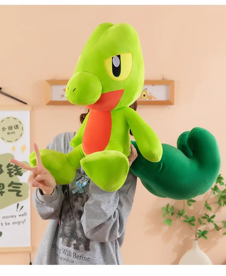 35-60CM Big Size Treecko Plushies Pokemon Anime Cartoon Peluche Kawaii Ornament Comfortable Soft Doll Children's Toy Gifts
