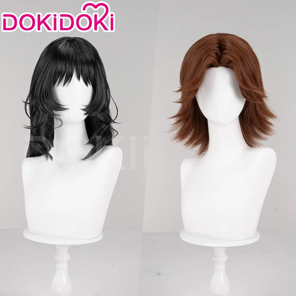 IN STOCK Anya Daisuke Cosplay Wig Game Mouthwashing DokiDoki Women Black Short Hair Anya Halloween Cosplay Free Wig Cap