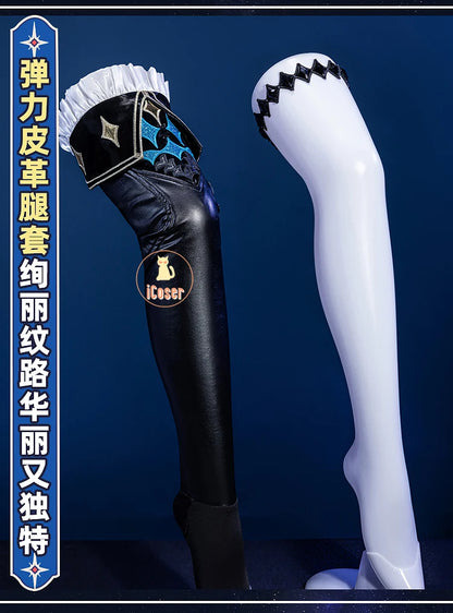 Honkai Star Rail Cerydra Cosplay Costume Wig Dress Uniform Crown Headwear Festival Halloween Party for Women Girls Carnival Prop