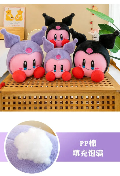 60cm Big Size Kirby Cosplay Sanrio Kuromianime Plush Stuffed Doll Room Plushies Pillow Cute Ornaments Children's Holiday Gifts