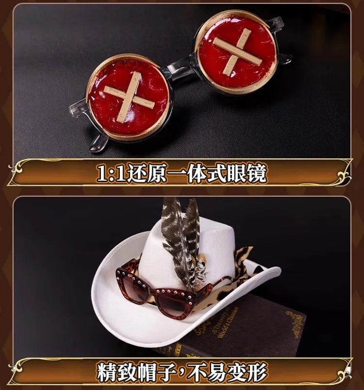 Identity V Prospector Cosplay Costume Norton Campbell Uniform Hat Gambler in The Spotlight Halloween for Women Men Carnival Prop