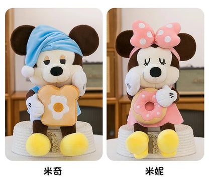 60/80/100cm Big Size Mickey Mouse Anime Plush Stuffed Doll Minnie Mouse Plushies Disney Pillow Peluche Ornaments Children's Gift