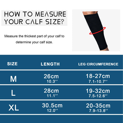 Breathable Elastic Compression Calf Support Sleeves 1 Pair for Football Cycling Running Jogging Men Women