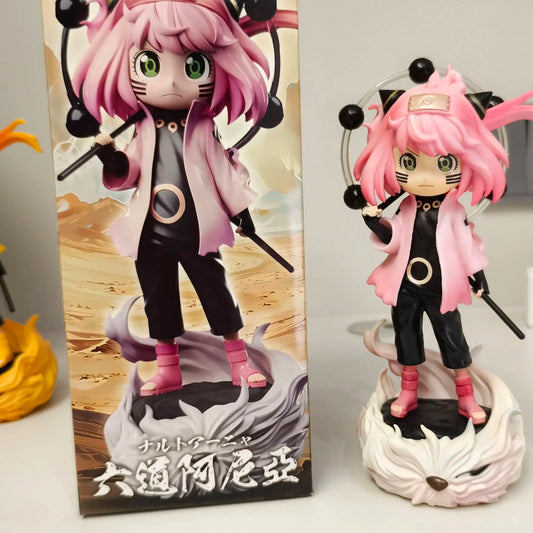 22cm Naruto Anime Figure Anya Forger Cos Rikudousennin Naruto Action Figurine Pvc Statue Collection Model Desk Decor Toys Gifts