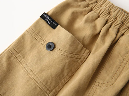 Cargo Shorts Boys 2 to 8 Years 2025 Boutique Cotton Toddler Boy Short Pants Korean Brown Black Army Beach Shorts Fashion Clothes