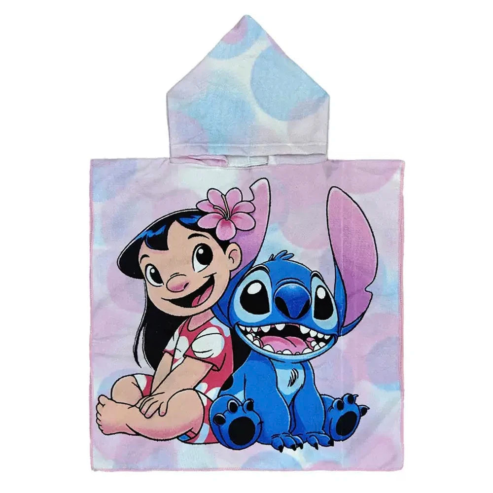 80-130cm Baby Bathing Towel Towel Kids Hooded Bath Beach Poncho Towels Shark Dinosaur Stitch Bathrobe Child Towels
