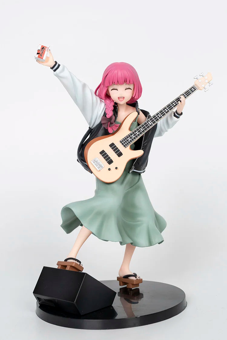 In Stock Kikuri Hiroi Anime Figure BOCCHI THE ROCK! Bassist Kikuri Hiroi Figure 3 Faces PVC Statue Collection Model OrnamentGift