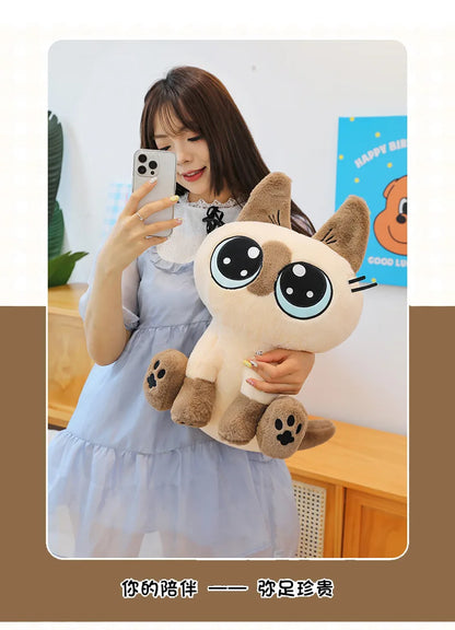 30-50cm Siamese Cat Animals Stuffed Doll Super Soft Home Office Decor High Quality Rabbit Toys Girls Boys Christmas Presents