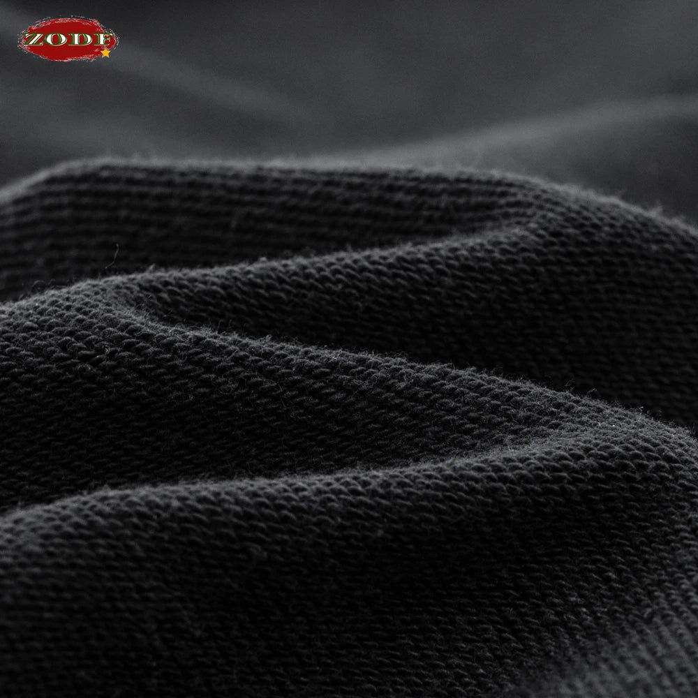 ZODF New Autumn Winter Men Washed 400gsm Sweatpant Unisex Loose Heavyweigh Cotton Sport Joggers Pants Streetwears HY0893