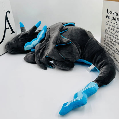 50cm Big Size Pokemon Black Charizard Sleeping Anime Plush Stuffed Doll Room Decoration Plushies Pillow Ornaments Children Gift