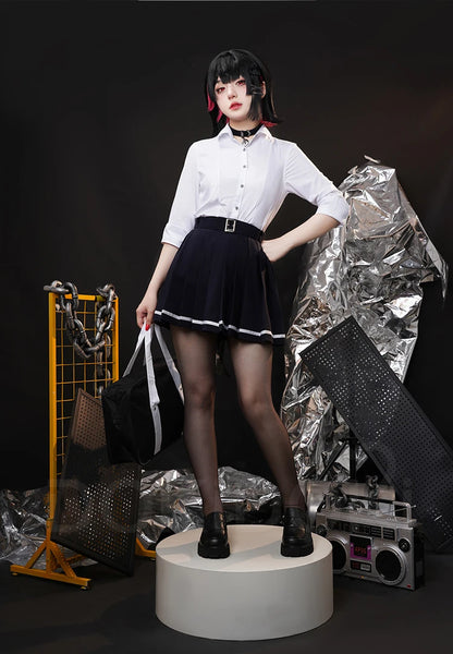 IN STOCK Ellen Joe Cosplay Costume Game Zenless Zone Zero Cosplay DokiDoki-R Women Cute JK Uniform Ellen Joe Cosplay Tail