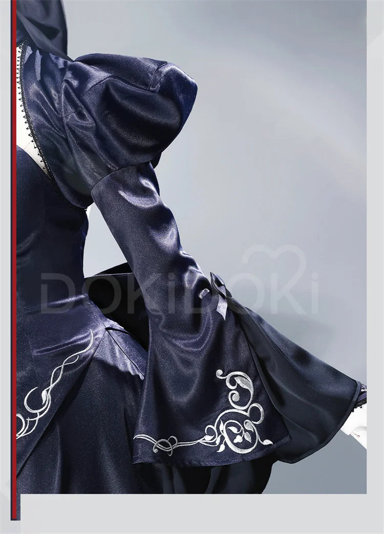 Saber Artoria Pendragon Cosplay Costume Game Fate/stay Night DokiDoki-R Women Black Saber Dress