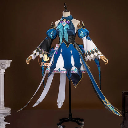 Honkai Star Rail Cerydra Cosplay Costume Wig Dress Uniform Crown Wings Headwear Halloween Party for Women Girls Carnival iCoser