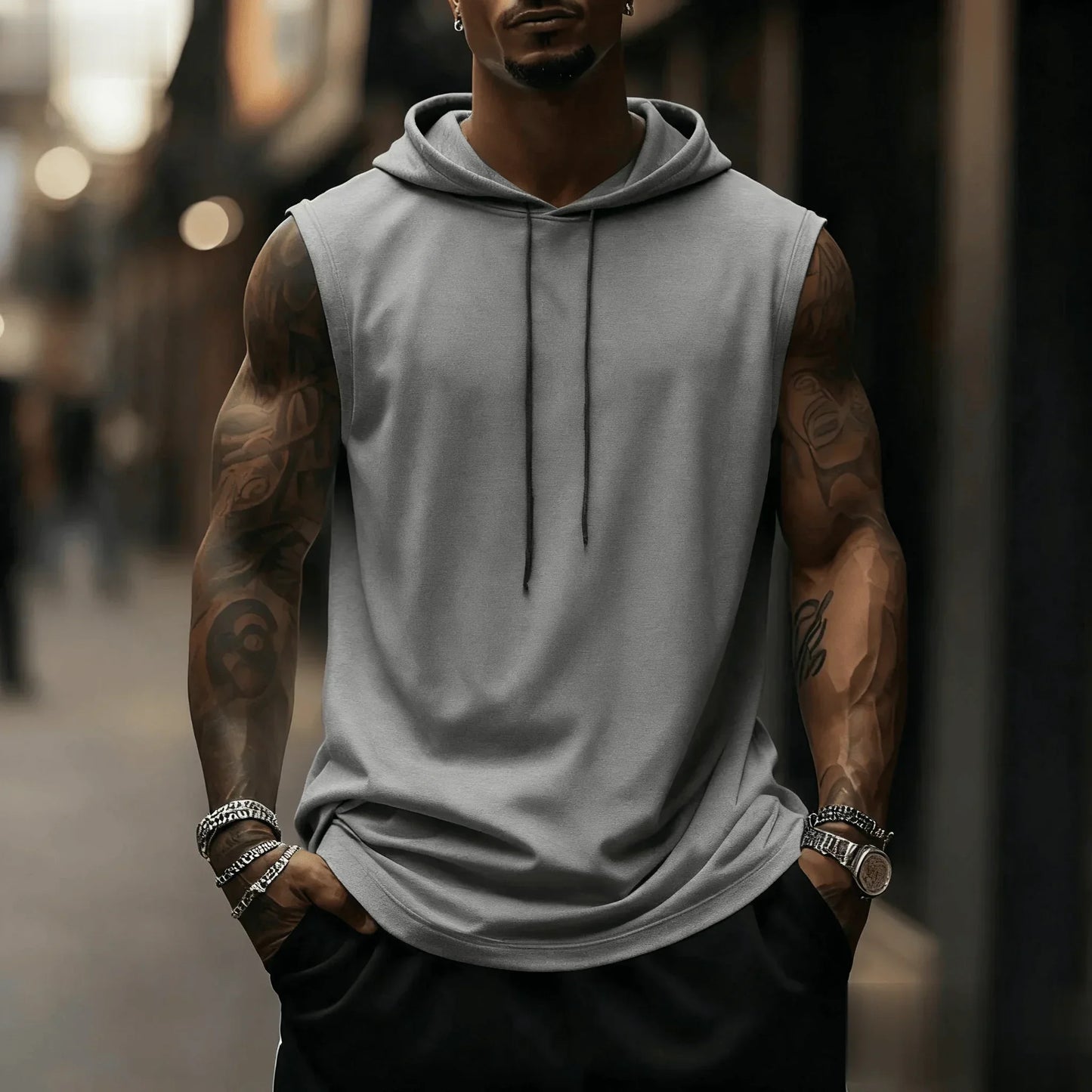 Dragon Ball Z Anime Graphic Print Men's Sleeveless Hoodie Streetwear Muscle Tank Top Summer Casual Hooded Gym Vest Fitness Wear