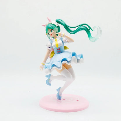 20cm/7.87in Hatsune Miku Anime Figure Kawaii Fairy Tales Miku Action Figure Lollipop Girl Figurine PVC Collection Model Doll Toy