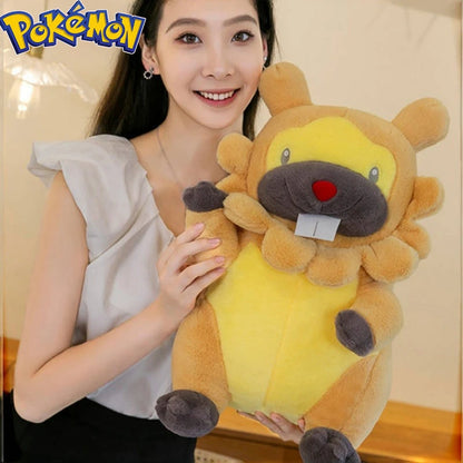 45/55/70CM Big Size Pokemon Bidoof Plush Cartoon Anime Plushies Soft Pillow Doll Kawaii Stuffed Plushie Ornament Gifts for Kids