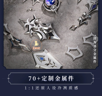 Genshin Impact Kyryll Chudomirovich Flins Cosplay Costume Wig Uniform Game Cos Outfit Halloween Party for Women Men Carnival Set