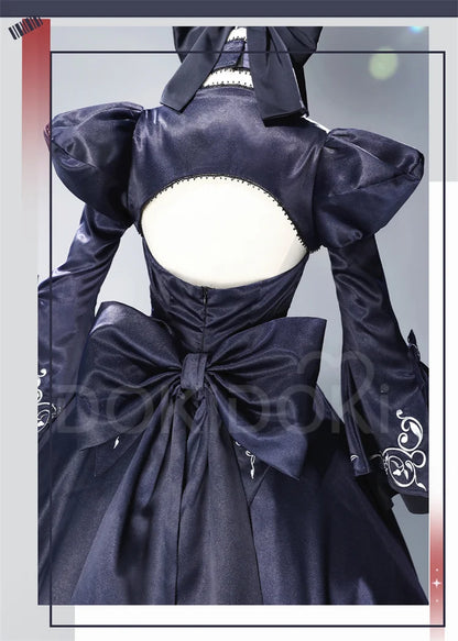 Saber Artoria Pendragon Cosplay Costume Game Fate/stay Night DokiDoki-R Women Black Saber Dress
