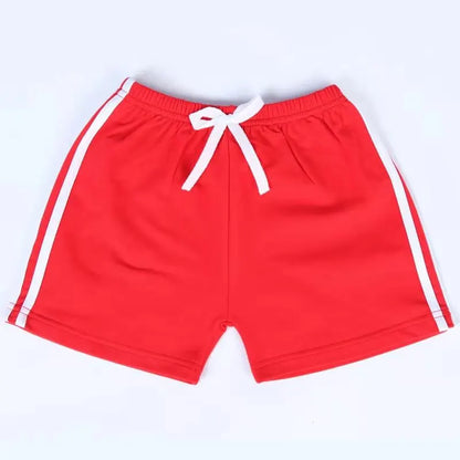 Boys Girls Shorts Cotton Black Red Soft for Kids Sport 2 to 3 4 5 6 7 8 9 10 11 12 13 14 Years 2024 Casual Children Short Pants