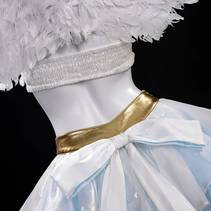 Anime New Panty Stocking with Garterbelt Pantiel Panty Anarchy Cosplay Costume Angel Skirt Wings Halloween for Women Girls Prop