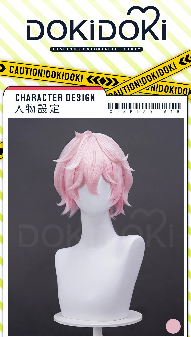 IN STOCK Dahlia Ifa Wig Game Genshin Impact DokiDoki Men Pink Hair Mondstadt Ifa Cosplay Dahlia Book Prop Free Wig Cap