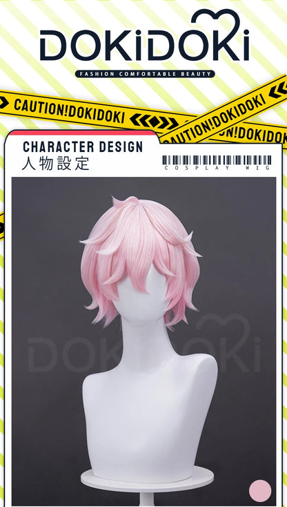 IN STOCK Dahlia Ifa Wig Game Genshin Impact DokiDoki Men Pink Hair Mondstadt Ifa Cosplay Dahlia Book Prop Free Wig Cap