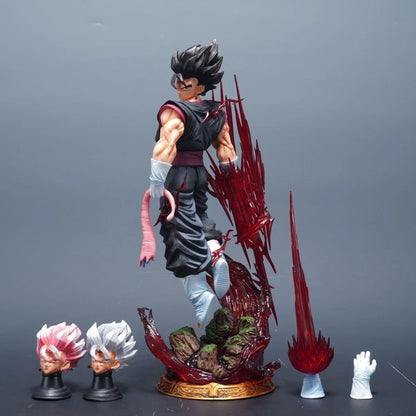 Dragon Ball LK Toys Vegetto Anime Figure 40cm Vegetto 2.0 Figure 3 Heads PVC Statue Collection Model Desk Decoration Custom Toy