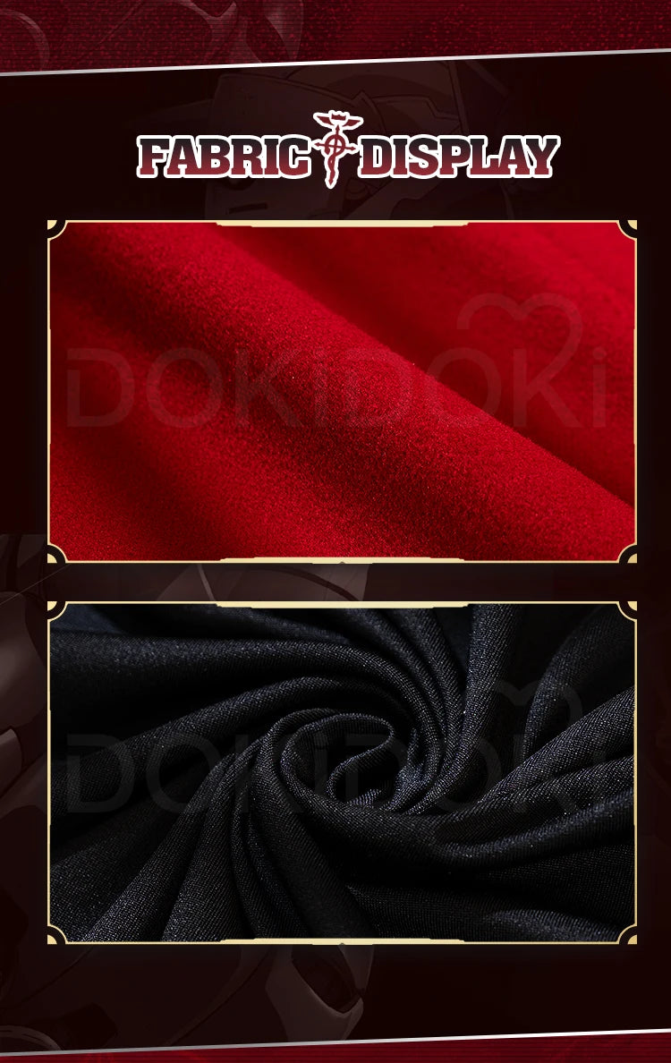 Edward Elri Cosplay Costum Anime Fullmetal Alchemist Cosplay DokiDoki-R Men Red Uniform Costume Edward Elri Cosplay