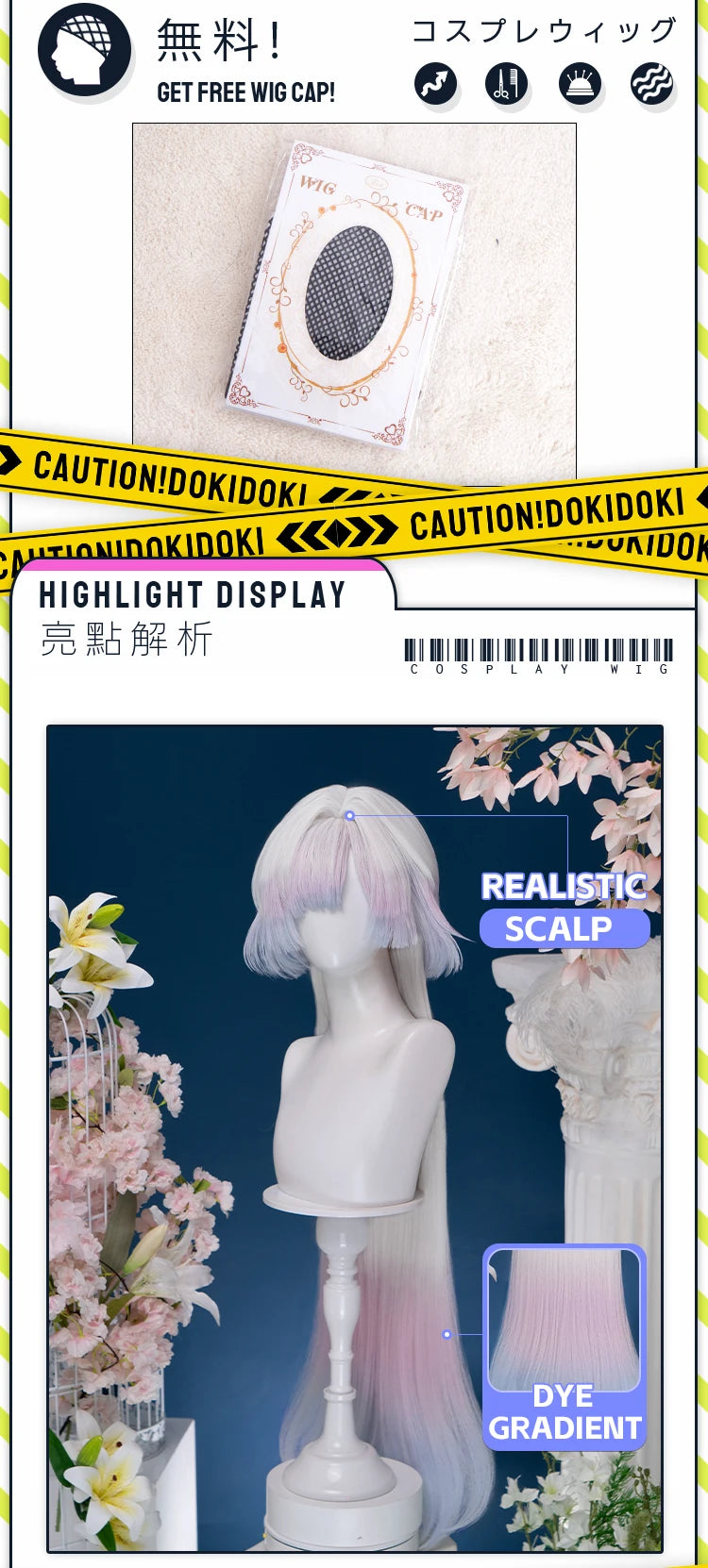 IN STOCK Lucilla Mornye Lynae Sigrika Phrolova Lupa Qiuyuan CHISA Buling Wig Game Wuthering Waves DokiDoki Women Free Wig Cap