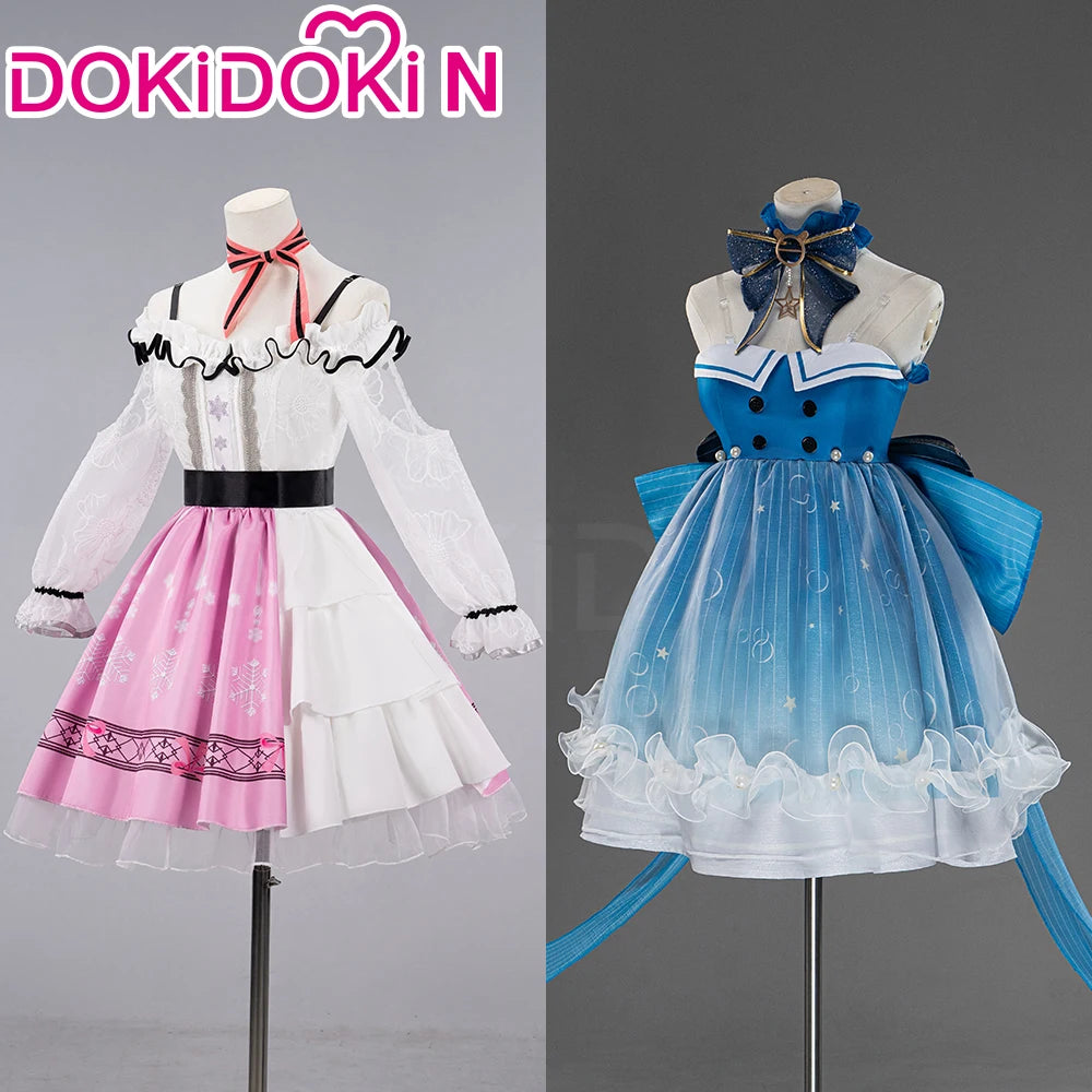IN STOCK Nikki Cosplay Costume Game Infinity Nikki【S-3XL】DokiDoki-N Women Pink Blue Dress Nikki Cosplay Plus Size