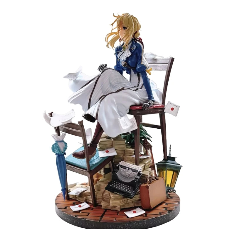 28cm Violet Evergarden Girl Anime Figure Pvc Pvc Action Figue Model Statue Adult Collection Adult Toys Doll Gifts