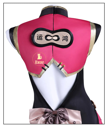Zenless Zone Zero Sweety Cosplay Costume Wig Cheongsam Uniform Headwear Sunglasses Yum Cha Sin Halloween for Women Girls iCoser