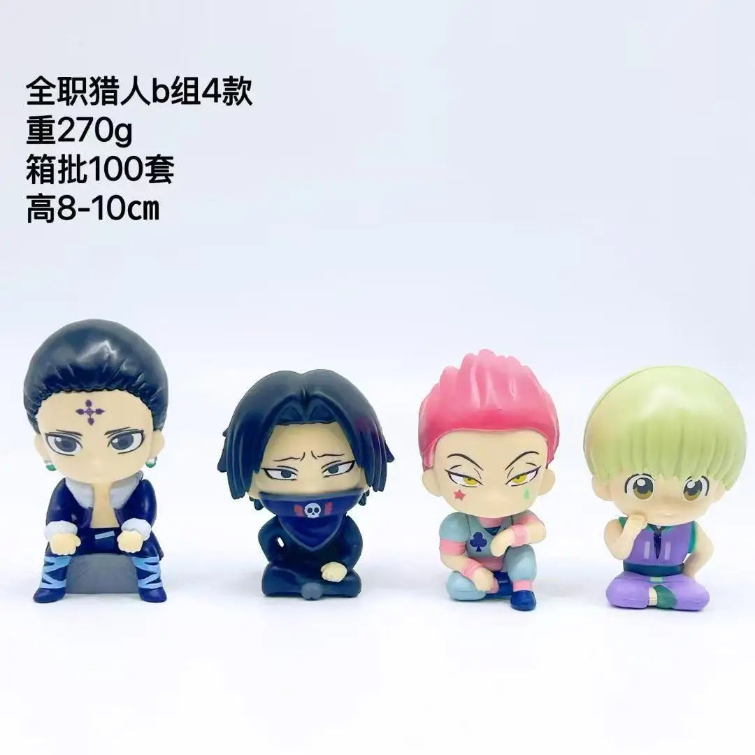 8pcs Hunter x Anime Figure Set Gon Freecss Killua Zoldyck Kurapika Action Figurines Model Toys - A / No box