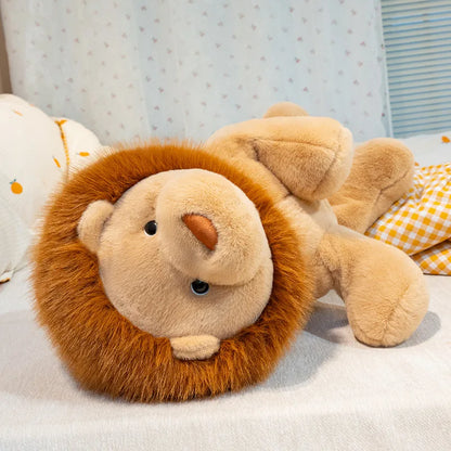 Super Soft Lion Plush Toy Sitting Or Lying Down Stuffed Animal Cuddly Animal Lion Plushies Huggble Pillow Cushion Boy Girl Gift
