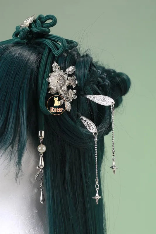 Anime The Apothecary Diaries Maomao Cosplay Costume La Clan Princess Green Dress Earrings Halloween Party for Women Girls iCoser