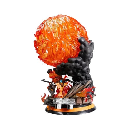 One Piece Great Flame Ring Statue Portgas·D· Ace Model Boxed Glowing 16 Colors Figure Collectible Toys & Hobbies Action Figures